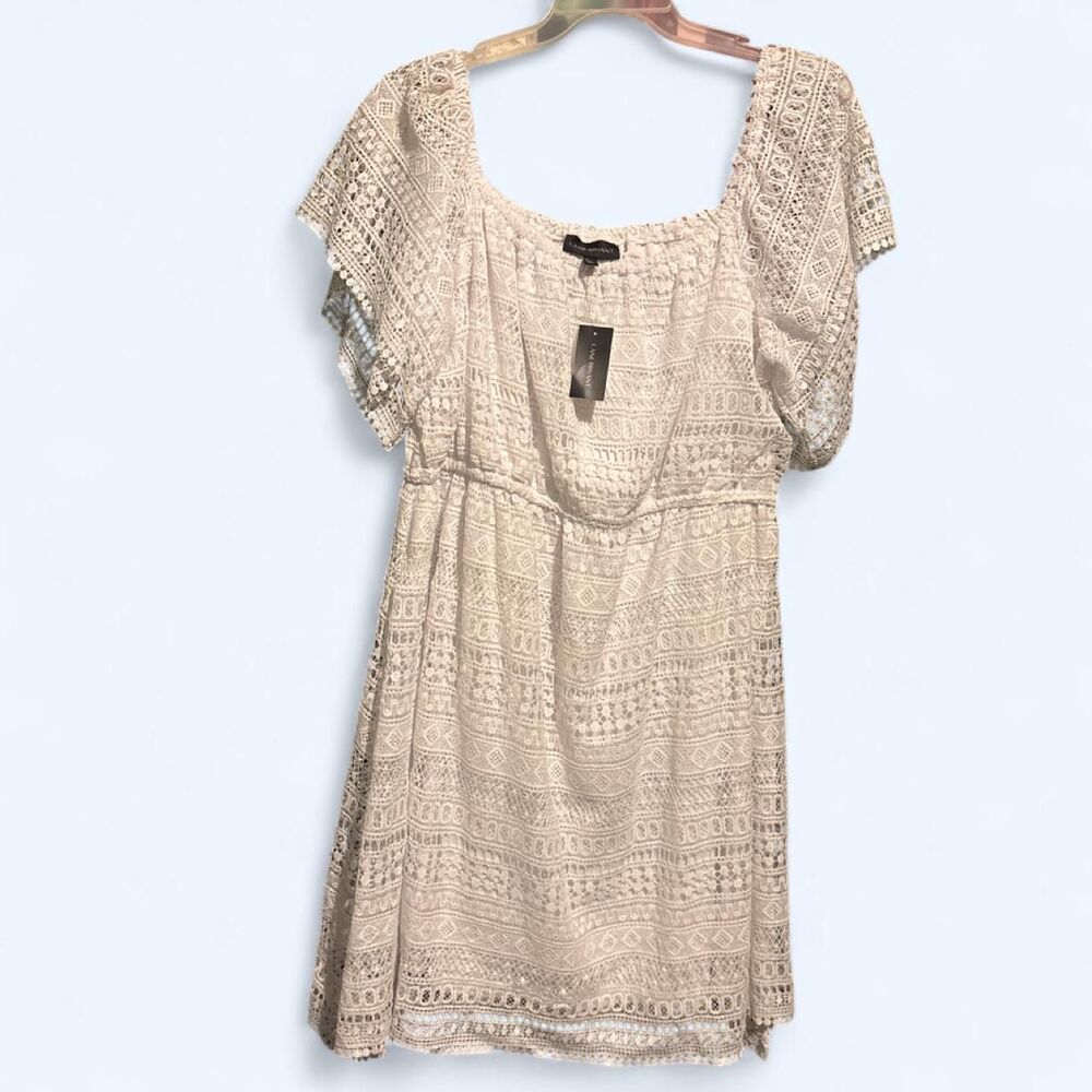 Lane Bryant White Lace Off Shoulder Dress NWT Size 24W